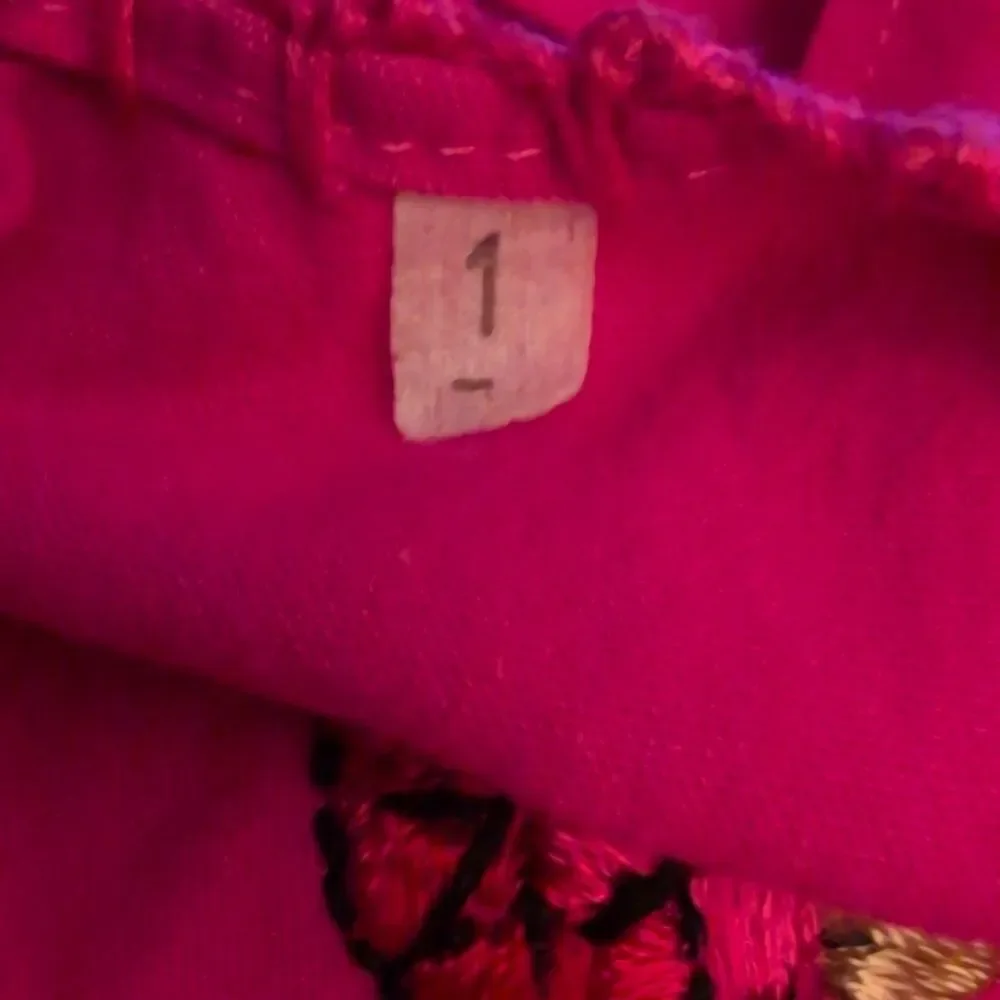 Vintage Girls Pink Embroidered Turtle Floral‎ Sundress